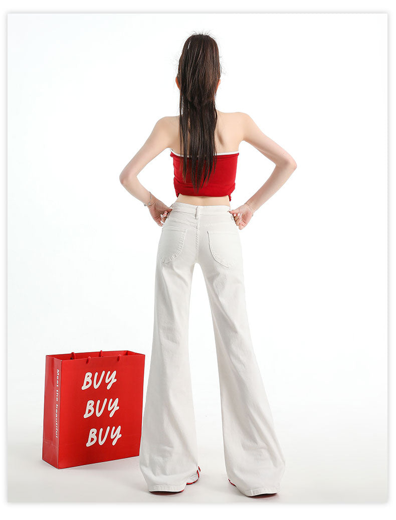 CGA071123-11B 春夏季低腰寬鬆微喇牛仔褲(3色.常規.加長款)