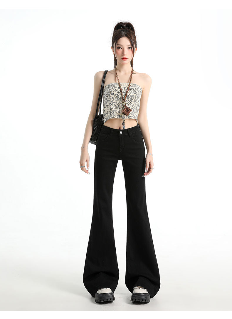 CGA071123-11B 春夏季低腰寬鬆微喇牛仔褲(3色.常規.加長款)