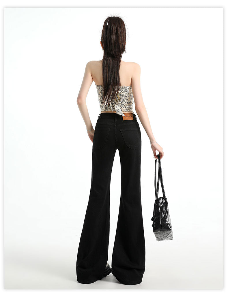 CGA071123-11B 春夏季低腰寬鬆微喇牛仔褲(3色.常規.加長款)