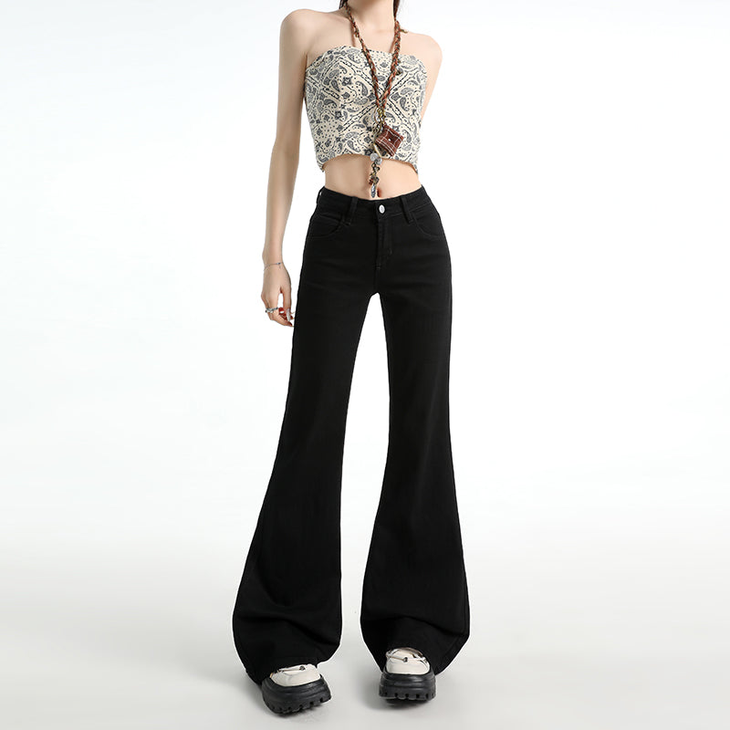 CGA071123-11B 春夏季低腰寬鬆微喇牛仔褲(3色.常規.加長款)