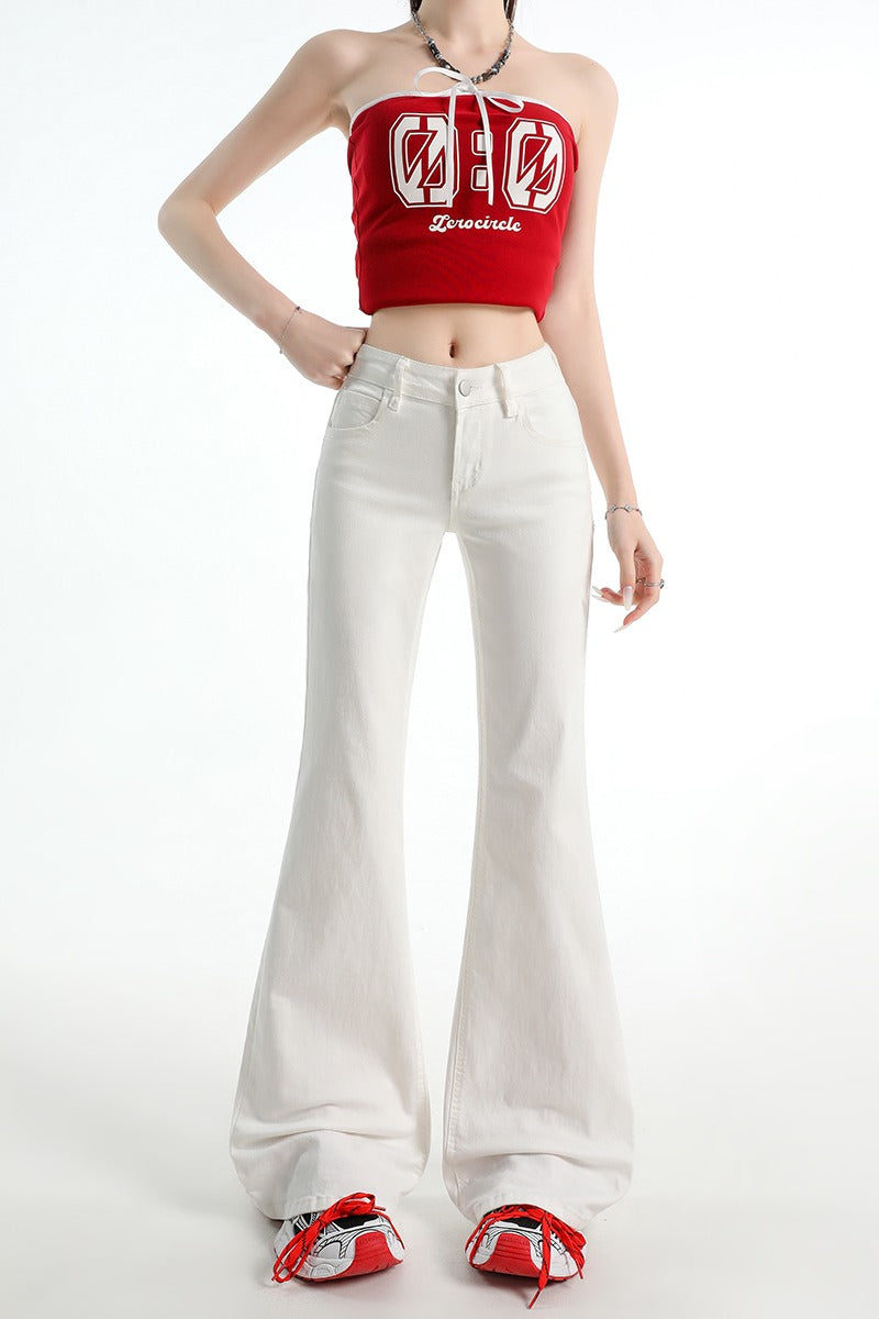 CGA071123-11B 春夏季低腰寬鬆微喇牛仔褲(3色.常規.加長款)