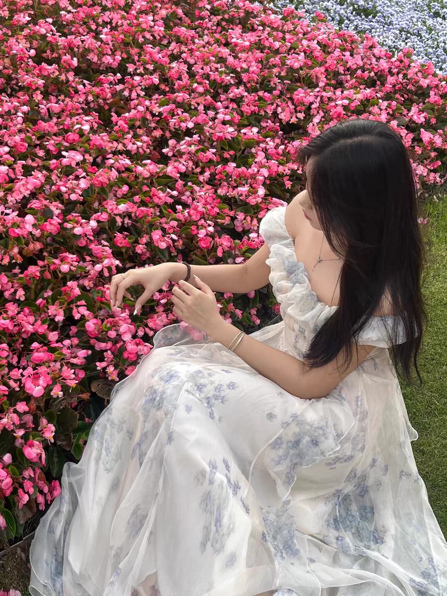 CGBF8130-27B 吊帶裙紗法式荷葉邊連衣裙