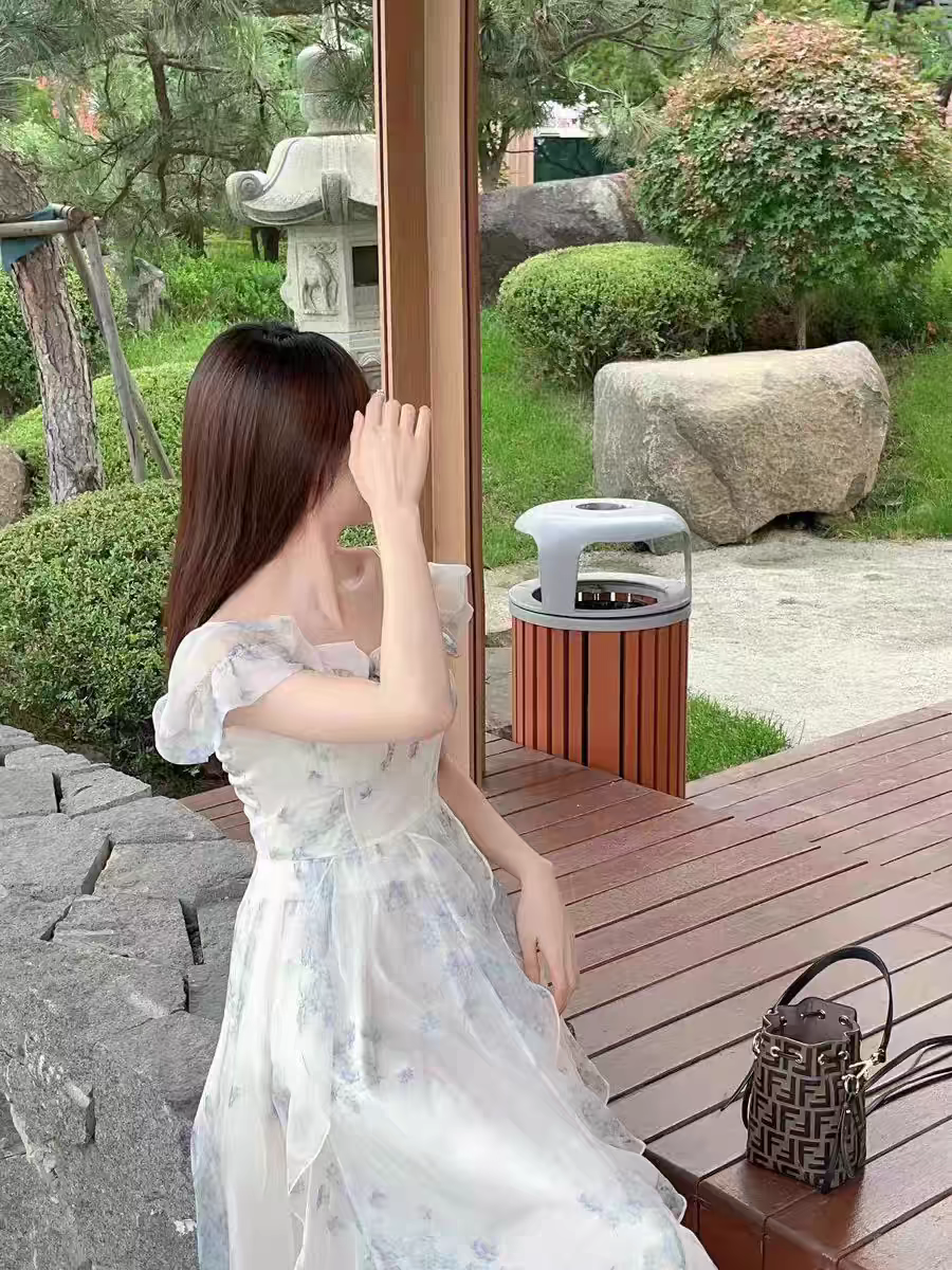 CGBF8130-27B 吊帶裙紗法式荷葉邊連衣裙