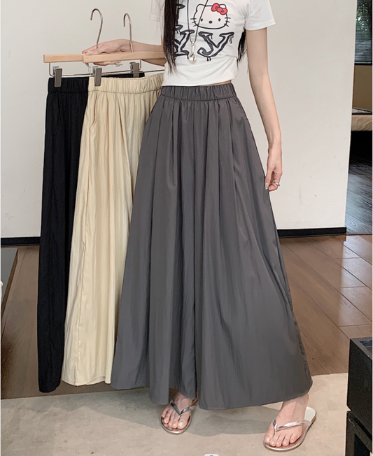 📺︎︎ CGS99235-79B 山本裙褲夏季薄款九分闊腿褲裙褲(3色)