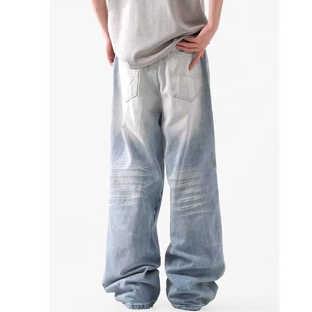 CBA8591-54B 夏季牛仔褲高街潮流痞帥長褲