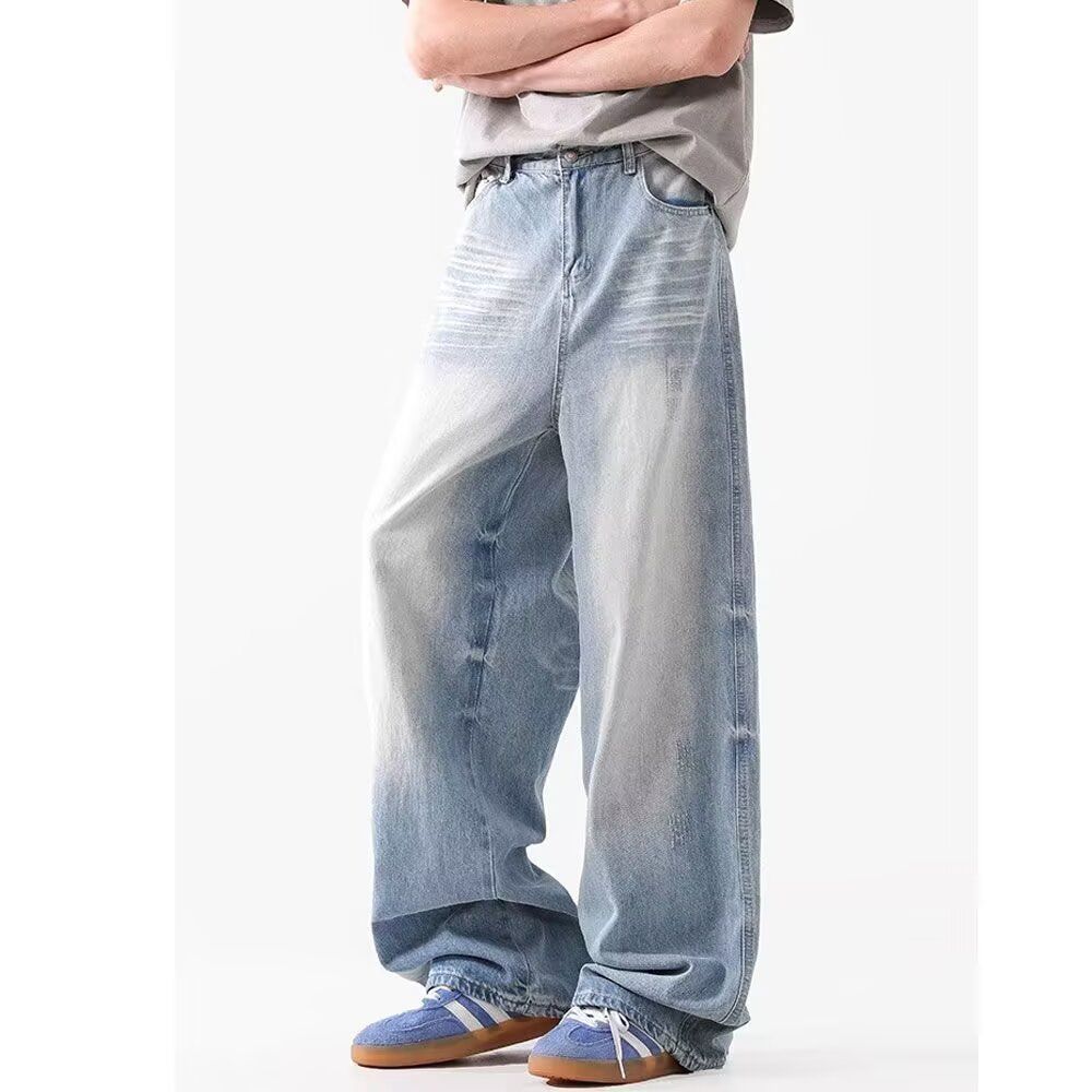 CBA8591-54B 夏季牛仔褲高街潮流痞帥長褲