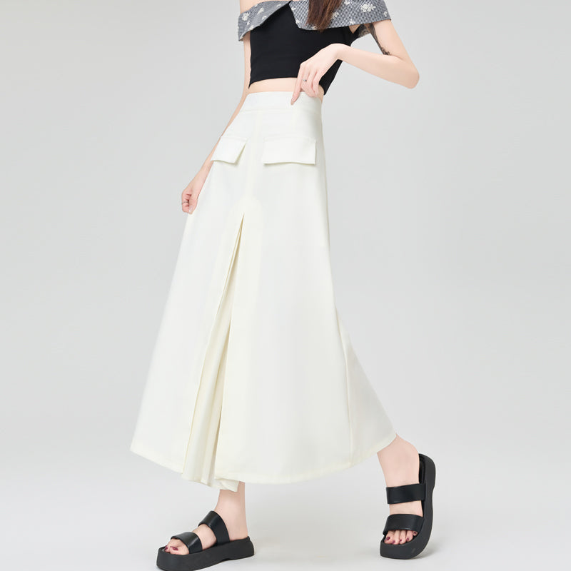 CGA9123-36H 西裝半身裙女中長款夏季直筒裙開叉包臀裙(3色)