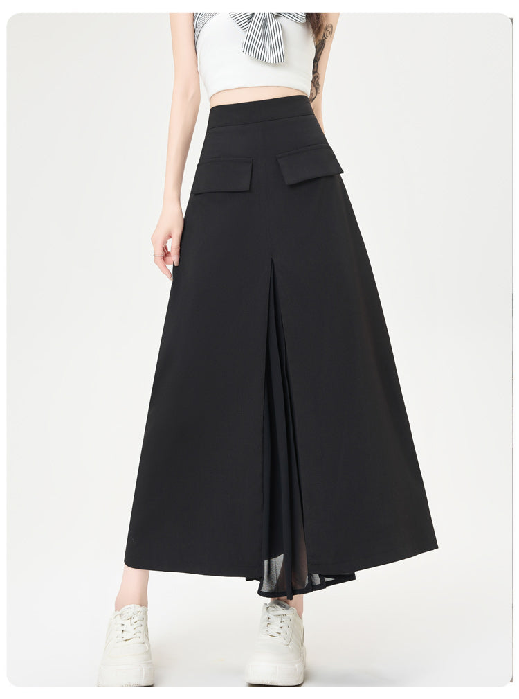 CGA9123-36H 西裝半身裙女中長款夏季直筒裙開叉包臀裙(3色)