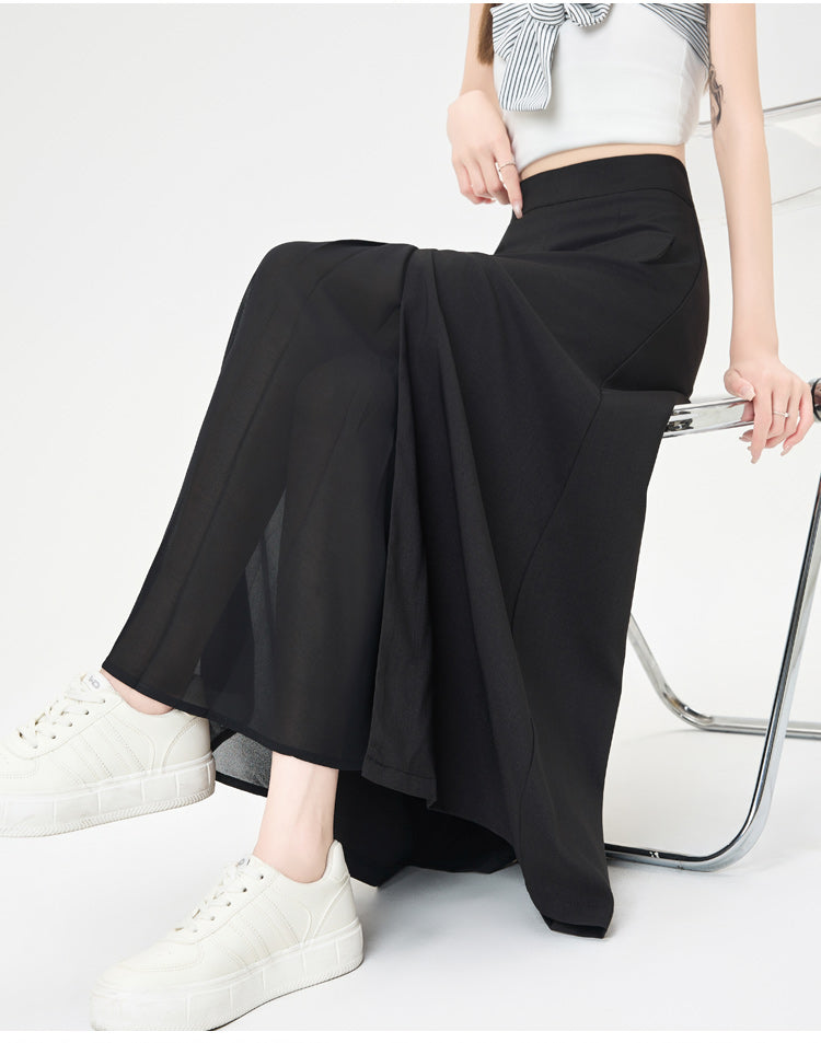 CGA9123-36H 西裝半身裙女中長款夏季直筒裙開叉包臀裙(3色)