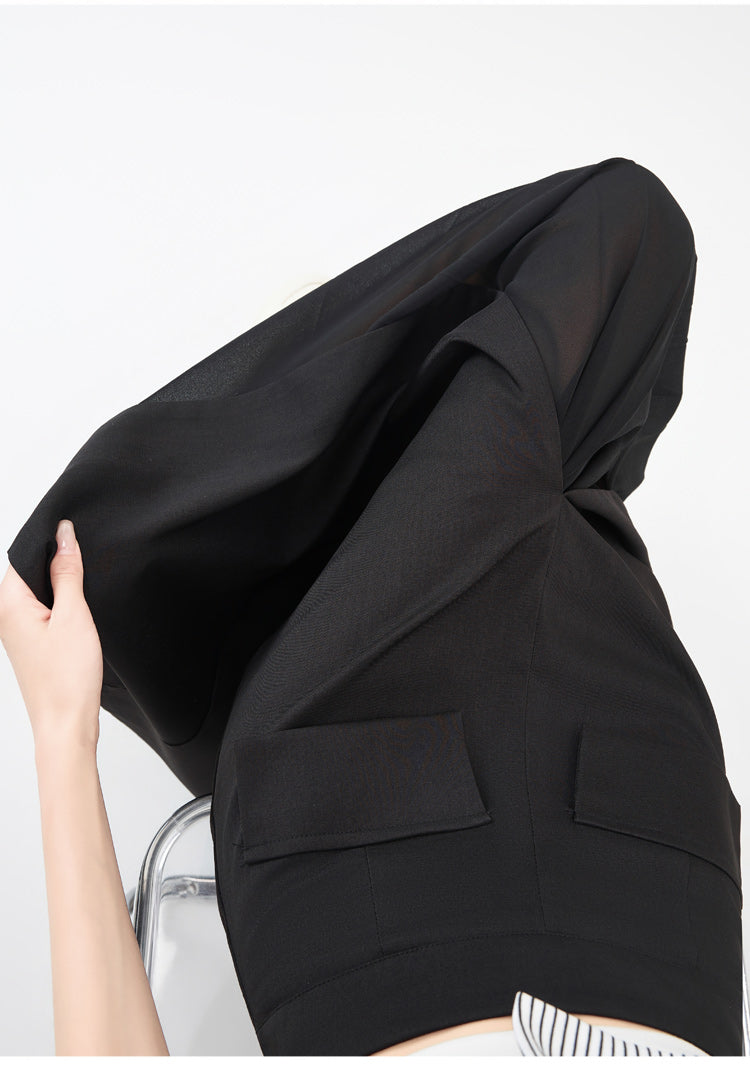 CGA9123-36H 西裝半身裙女中長款夏季直筒裙開叉包臀裙(3色)