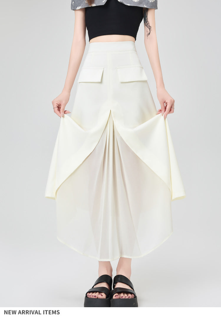 CGA9123-36H 西裝半身裙女中長款夏季直筒裙開叉包臀裙(3色)