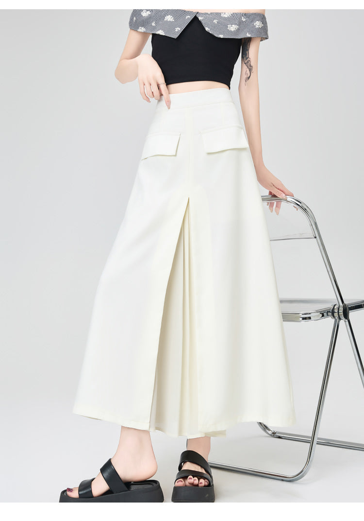 CGA9123-36H 西裝半身裙女中長款夏季直筒裙開叉包臀裙(3色)