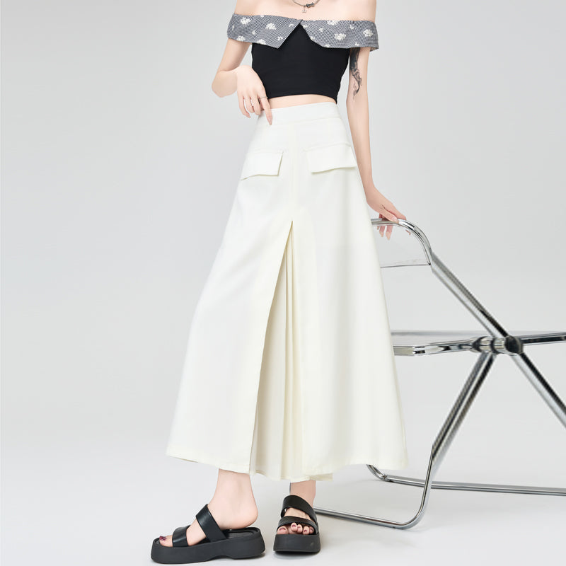 CGA9123-36H 西裝半身裙女中長款夏季直筒裙開叉包臀裙(3色)