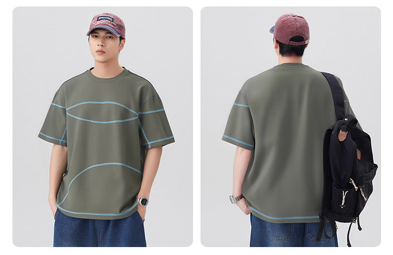 CBEMYY25-303-65B 夏季冰絲短袖寬鬆速幹T恤(3色)