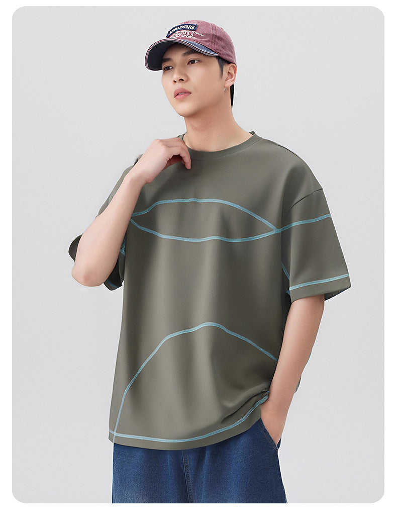 CBEMYY25-303-65B 夏季冰絲短袖寬鬆速幹T恤(3色)