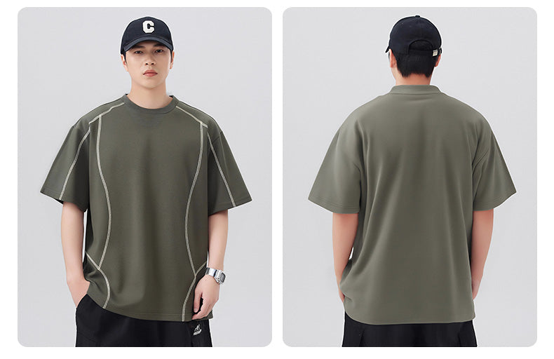 CBEMYY25-302-65B 夏季冰絲短袖寬鬆速乾T恤(4色)