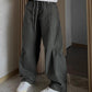 CBA8714-54B 純棉簡約夏季工裝彎刀直筒休閒褲痞(2色)