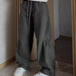 CBA8714-54B 純棉簡約夏季工裝彎刀直筒休閒褲痞(2色)