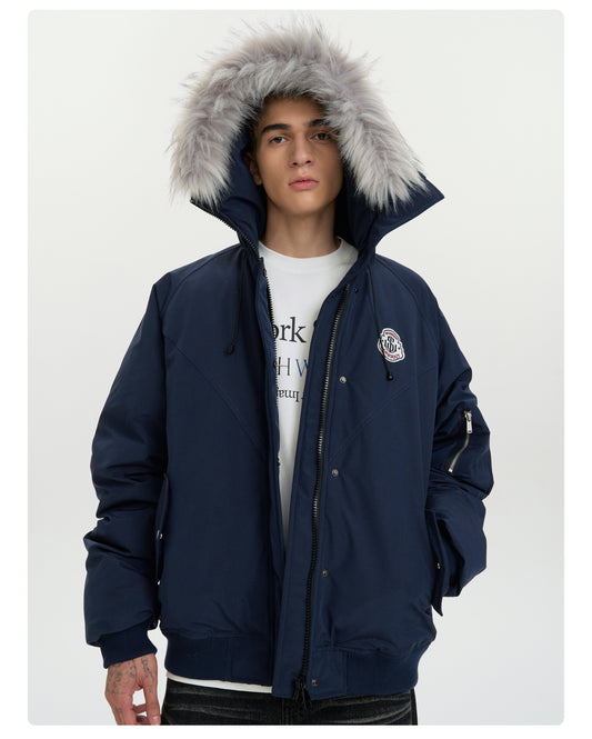 CGC625-8B 連帽毛領派克羽絨棉服(男女同款.4色)