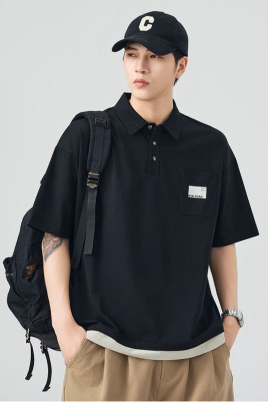 CBEKD6138-65B 夏季短袖POLO衫寬鬆休閒百搭翻領T恤