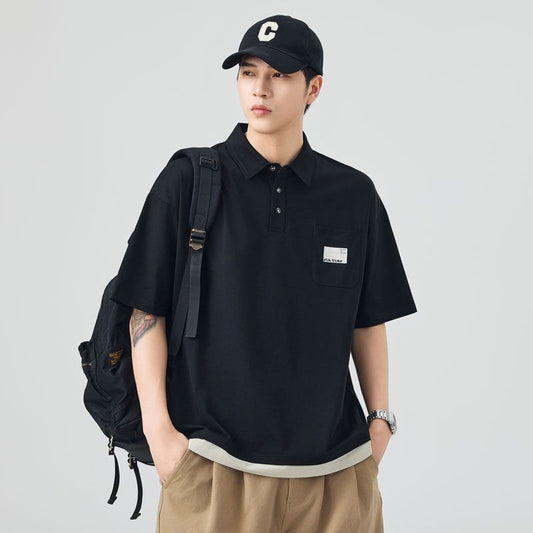CBEKD6138-65B 夏季短袖POLO衫寬鬆休閒百搭翻領T恤