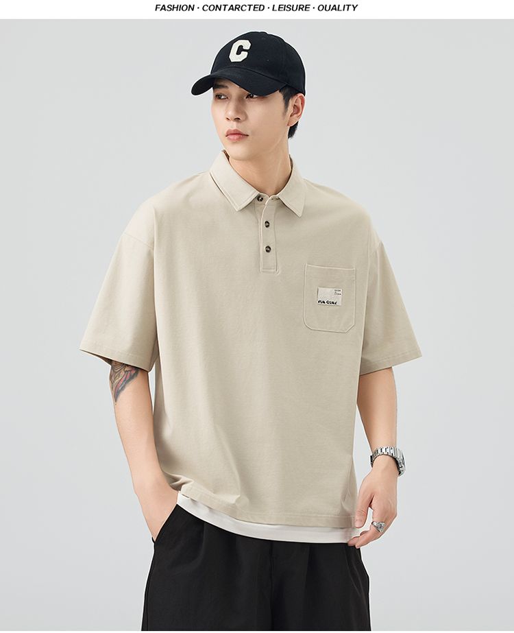 CBEKD6138-65B 夏季短袖POLO衫寬鬆休閒百搭翻領T恤