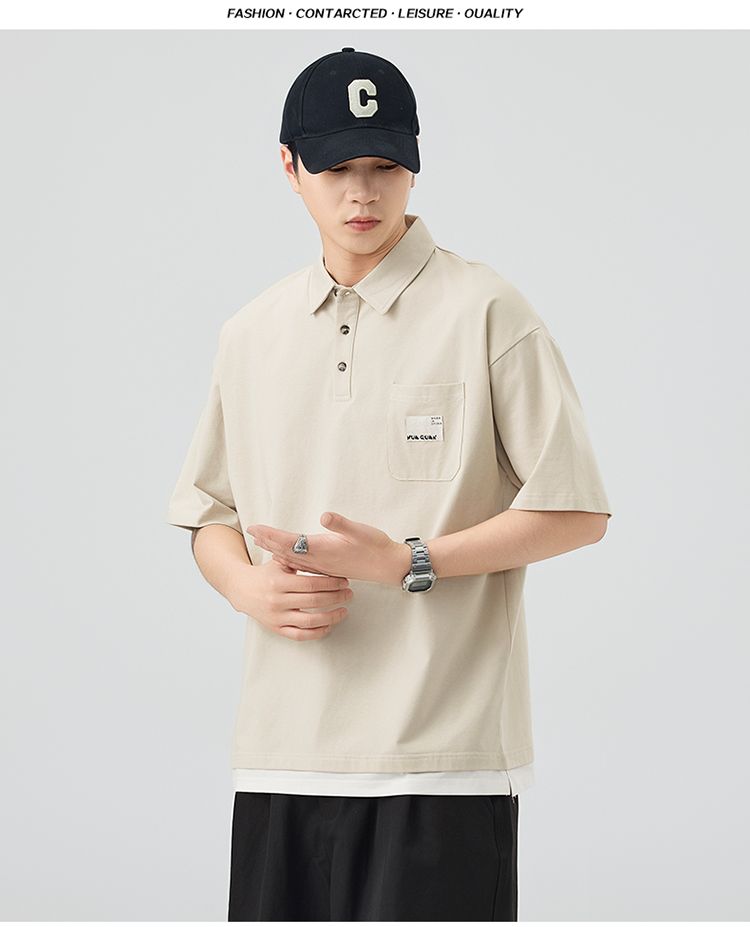CBEKD6138-65B 夏季短袖POLO衫寬鬆休閒百搭翻領T恤