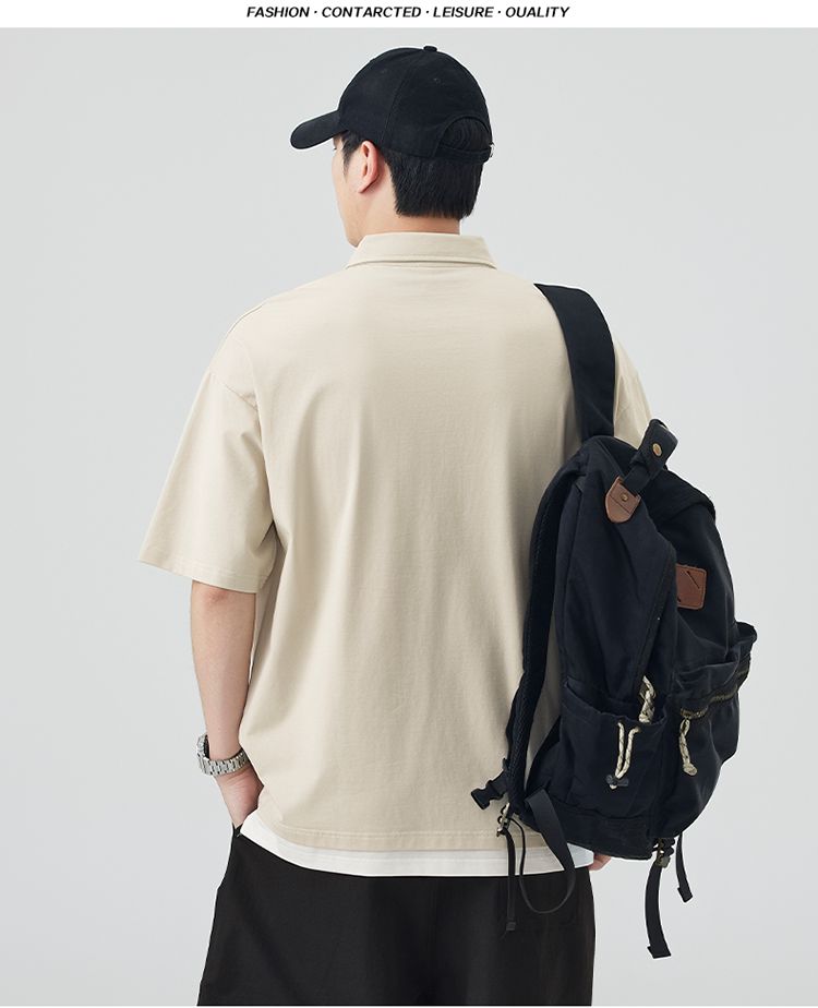 CBEKD6138-65B 夏季短袖POLO衫寬鬆休閒百搭翻領T恤