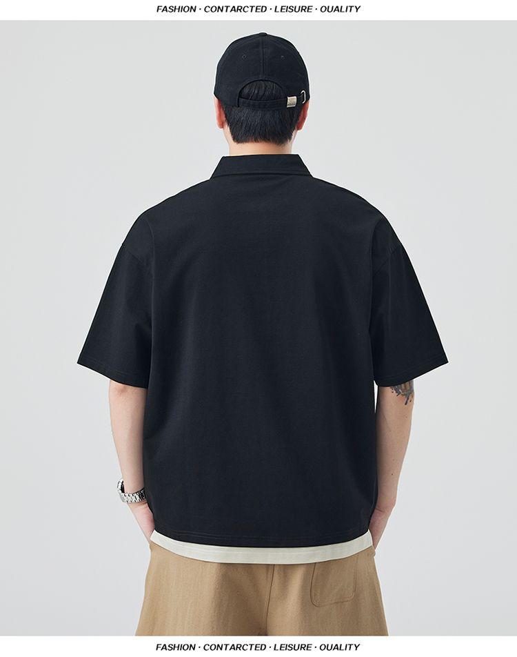 CBEKD6138-65B 夏季短袖POLO衫寬鬆休閒百搭翻領T恤