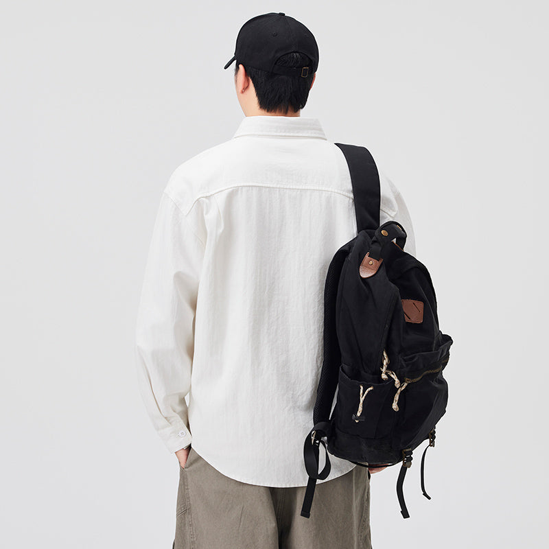 CBCET6902-65B 春秋季長袖百搭寬鬆休閒襯衣外套(2色)