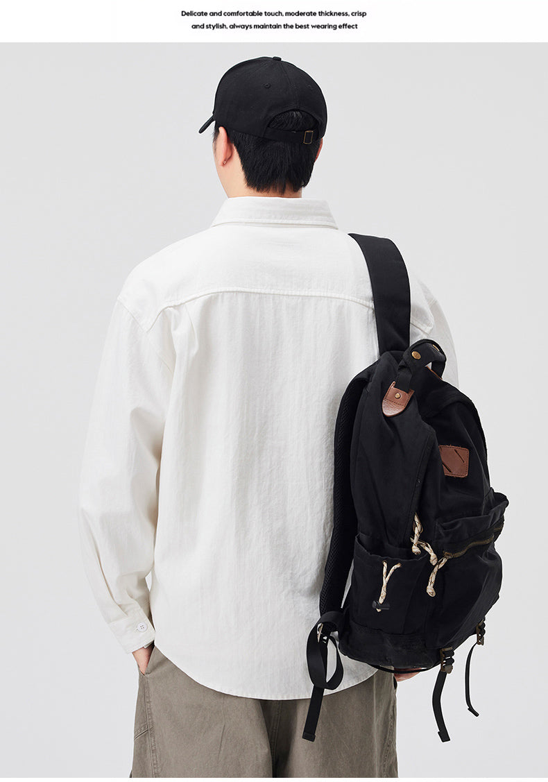 CBCET6902-65B 春秋季長袖百搭寬鬆休閒襯衣外套(2色)