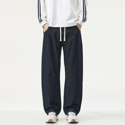 CBAYM313-65B 秋冬丹寧牛仔褲水洗復古彎刀長褲