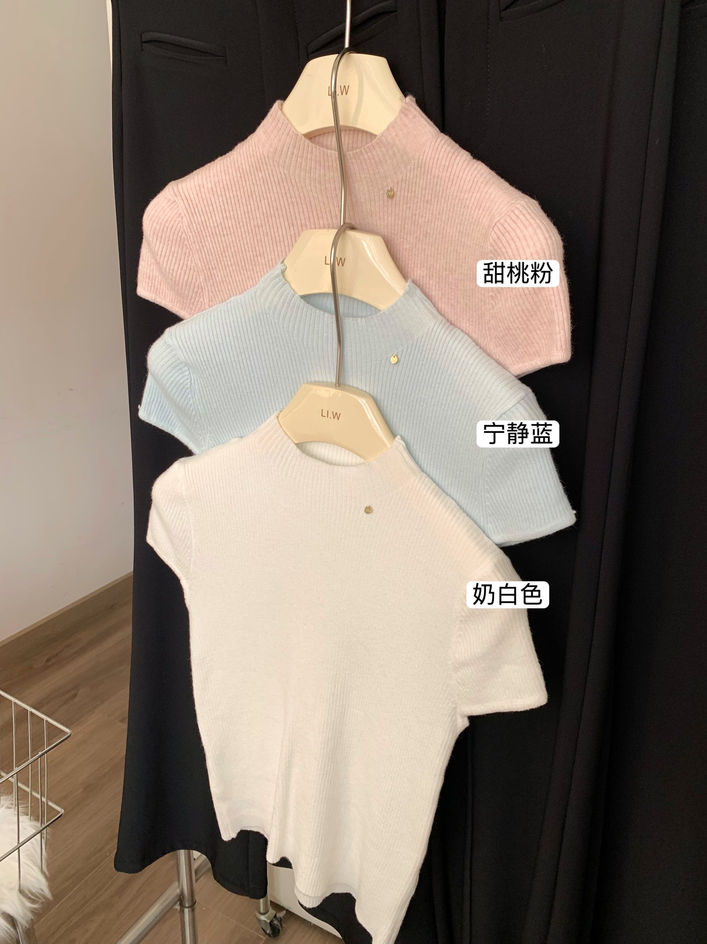 📺︎︎ CGE5914-1-80B 短款修身上衣夏季氣質短袖T恤(7色)