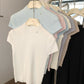 📺︎︎ CGE5914-1-80B 短款修身上衣夏季氣質短袖T恤(7色)