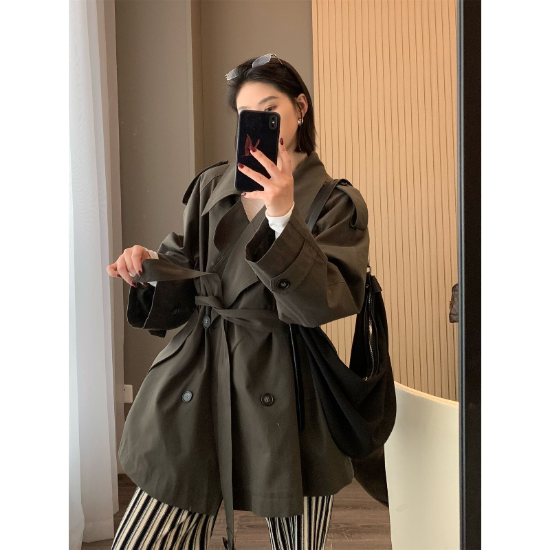 CGCSH 314-137B 寬鬆春秋季薄款短款風衣外套