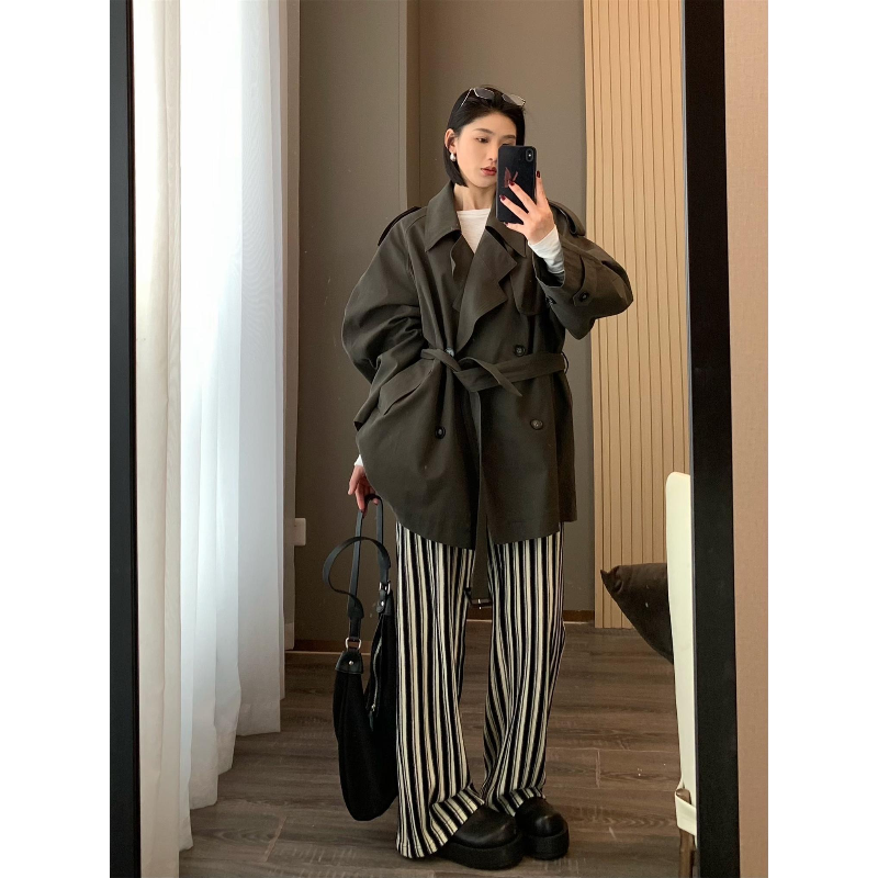 CGCSH 314-137B 寬鬆春秋季薄款短款風衣外套