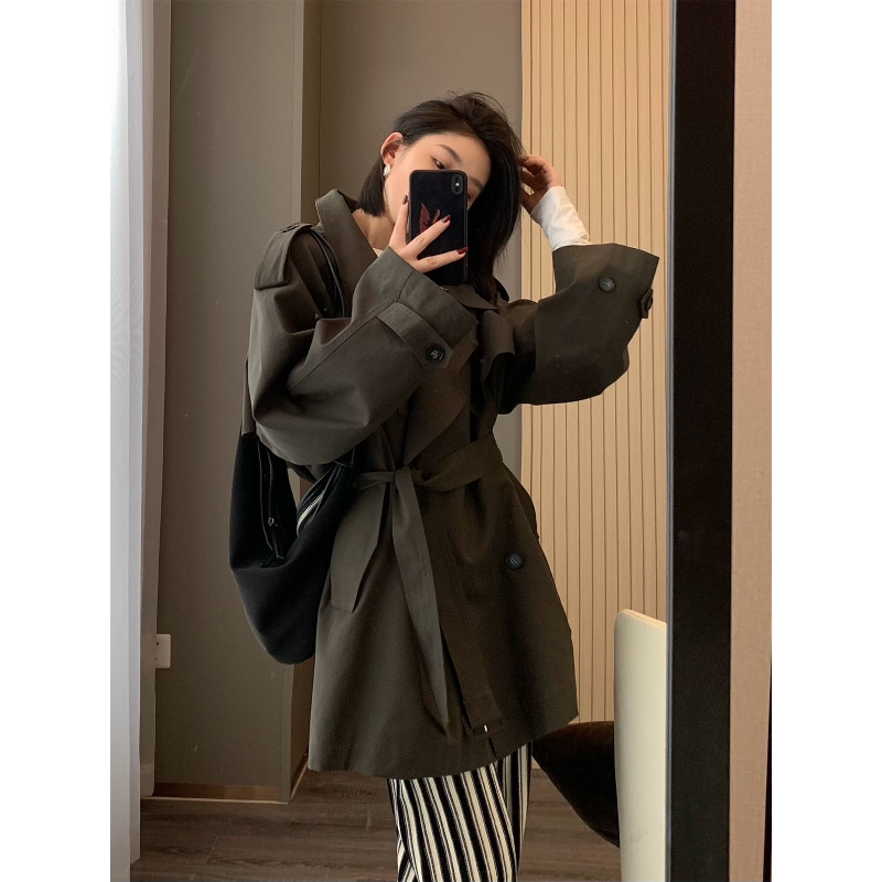 CGCSH 314-137B 寬鬆春秋季薄款短款風衣外套