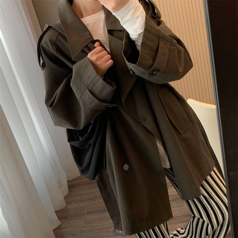 CGCSH 314-137B 寬鬆春秋季薄款短款風衣外套