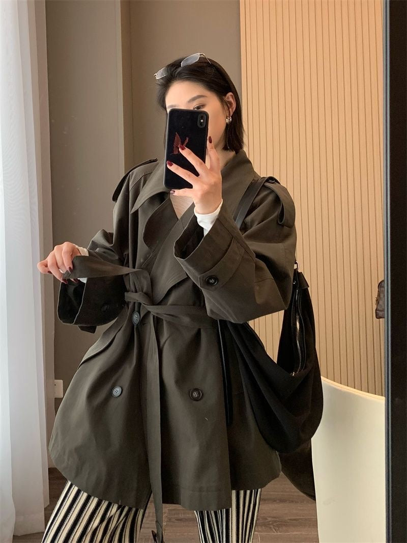 CGCSH 314-137B 寬鬆春秋季薄款短款風衣外套