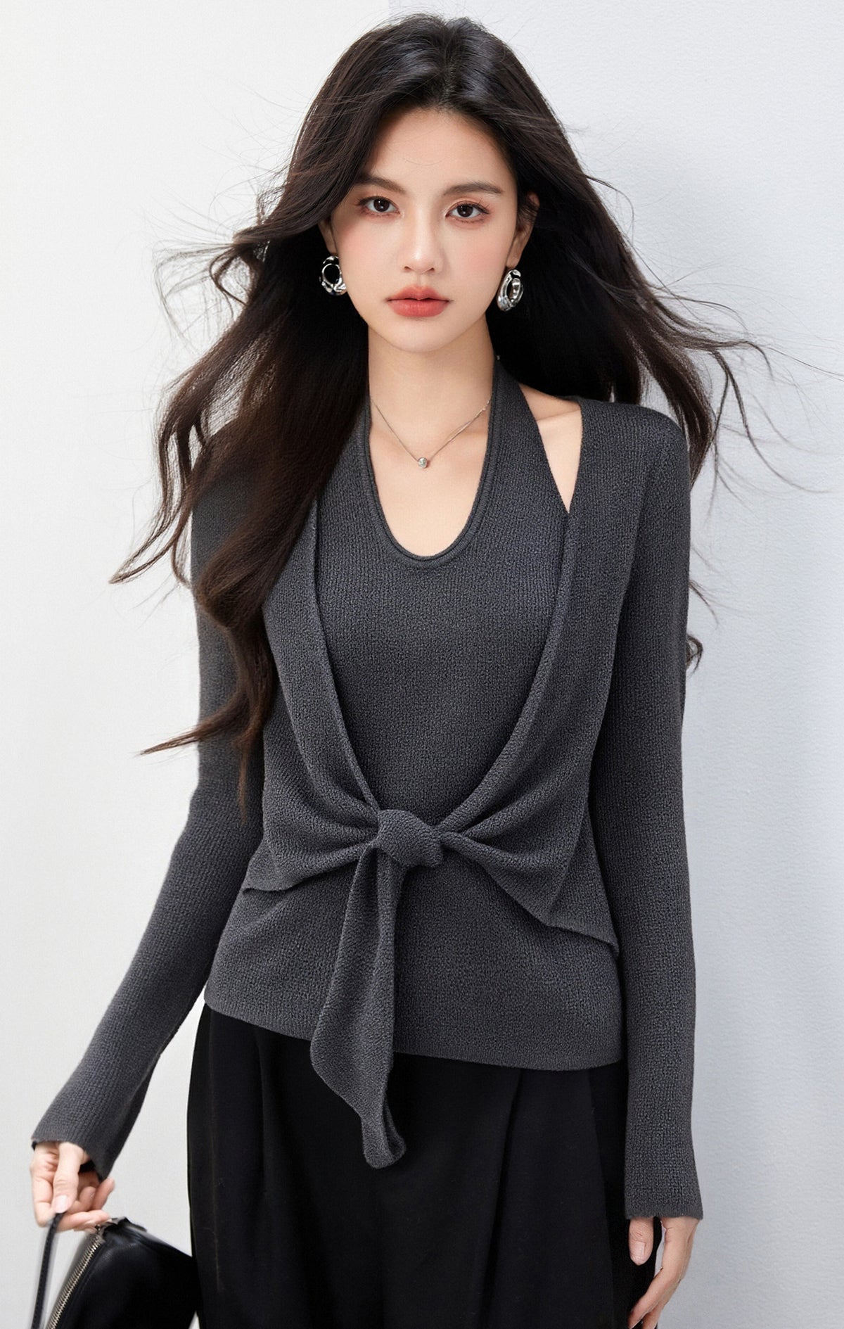 CGD6821-17B 針織衫毛衣秋季軟糯綿羊絨兩件套上衣(3色)