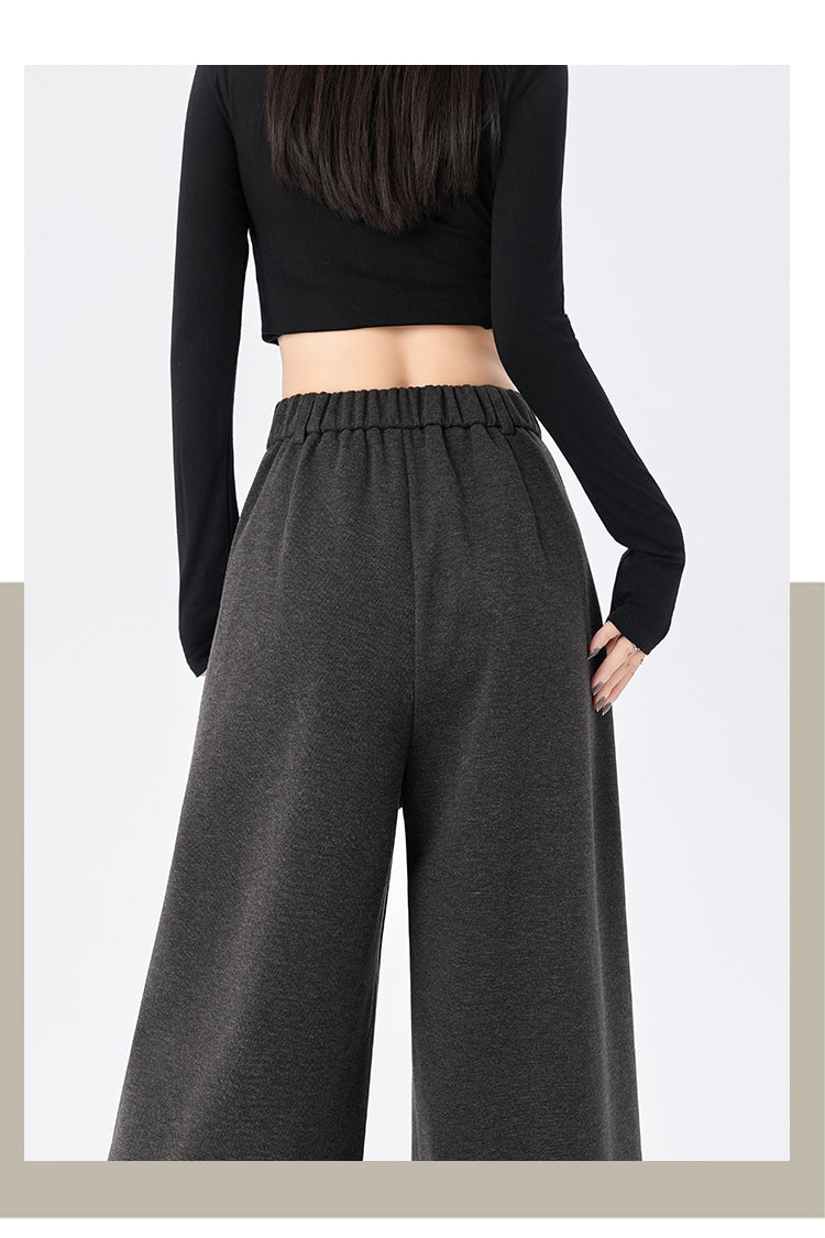 CGA8668-82B 毛呢闊腿褲秋冬季加厚九分直筒褲(3色)