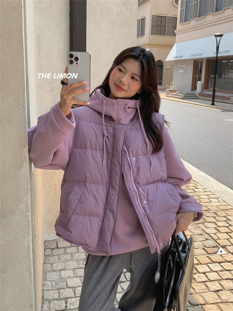 CGD6580-92B  寬鬆連帽加絨衛衣保暖加厚百搭厚實上衣(6色)