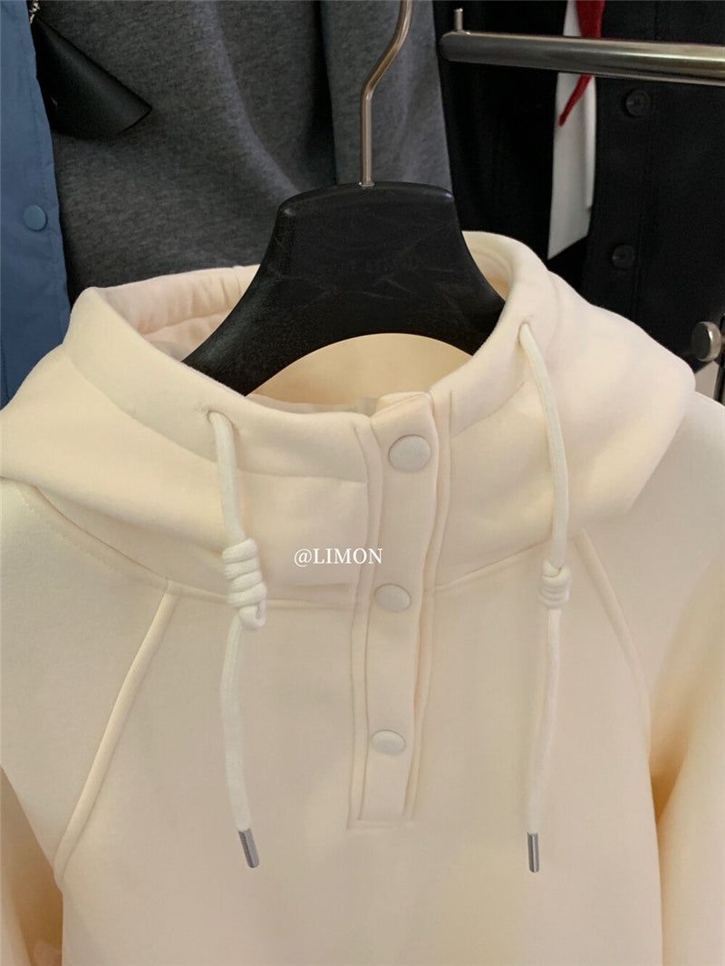 CGD6580-92B  寬鬆連帽加絨衛衣保暖加厚百搭厚實上衣(6色)