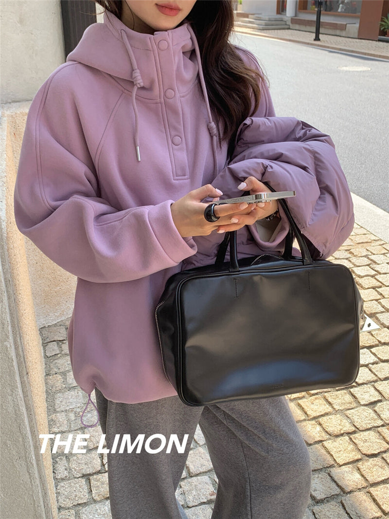 CGD6580-92B  寬鬆連帽加絨衛衣保暖加厚百搭厚實上衣(6色)