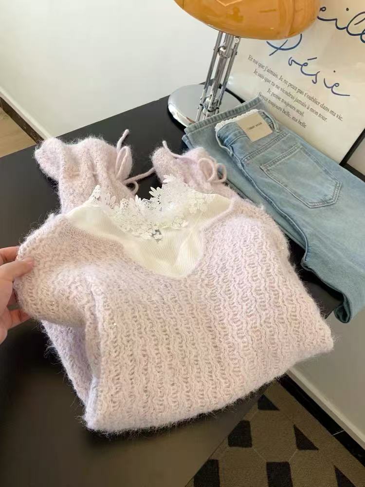 CGD63236-136B 頭喇叭U領針織衫