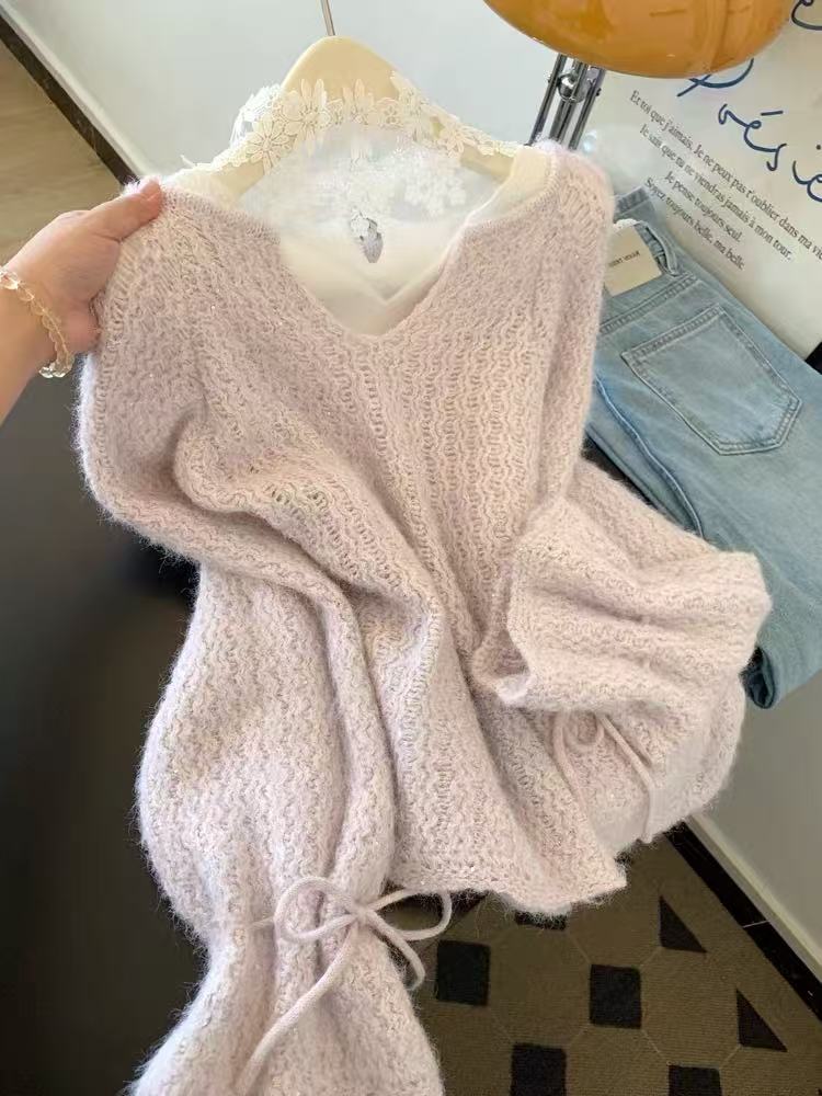 CGD63236-136B 頭喇叭U領針織衫