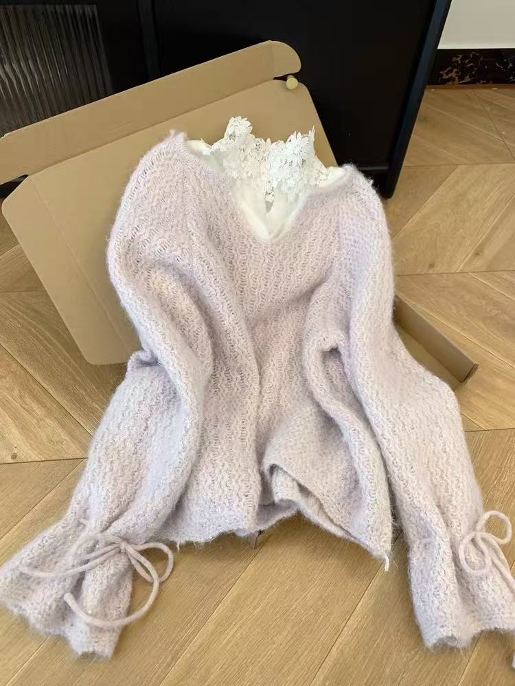 CGD63236-136B 頭喇叭U領針織衫