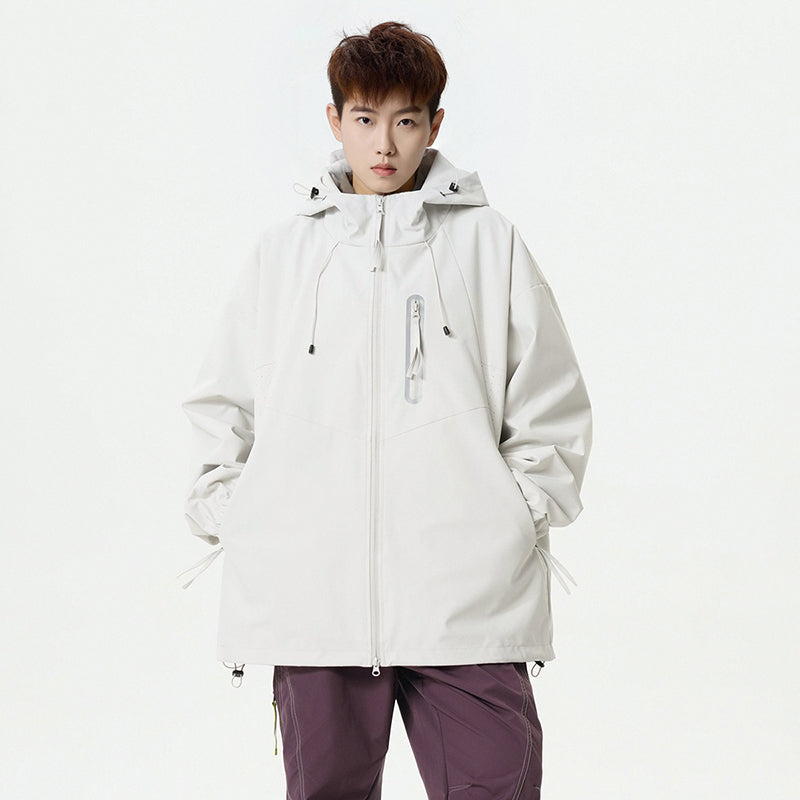 CBCMYJ25-7985-65B 秋冬衝鋒衣夾克連帽休閒防風寬鬆拼接外套(4色)