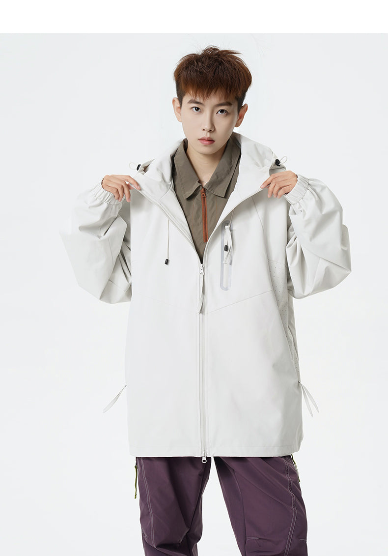 CBCMYJ25-7985-65B 秋冬衝鋒衣夾克連帽休閒防風寬鬆拼接外套(4色)