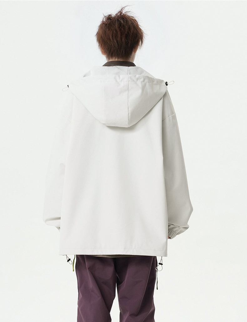 CBCMYJ25-7985-65B 秋冬衝鋒衣夾克連帽休閒防風寬鬆拼接外套(4色)